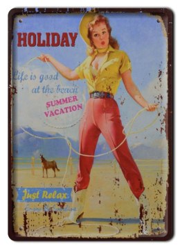 HOLIDAY METALOWY SZYLD OBRAZEK PLAKAT RETRO #07016