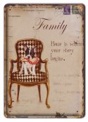 HOME FAMILY METALOWY SZYLD RETRO VINTAGE #00782