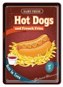 HOT DOGS METALOWY SZYLD OBRAZEK VINTAGE RETRO #02222