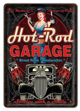 HOT-ROD GARAŻ METALOWY SZYLD PLAKAT RETRO #07382