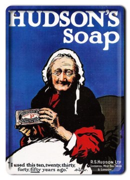HUDSONS SOAP METALOWY SZYLD PLAKAT RETRO #08738