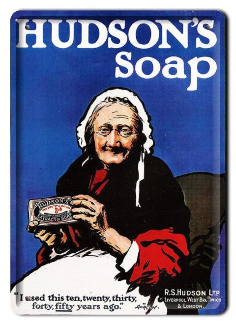 HUDSONS SOAP METALOWY SZYLD PLAKAT RETRO #08738