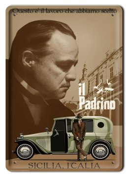 IL PADRINO METALOWY SZYLD PLAKAT RETRO #09048