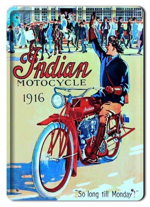 INDIAN METALOWY SZYLD PLAKAT VINTAGE RETRO #08430