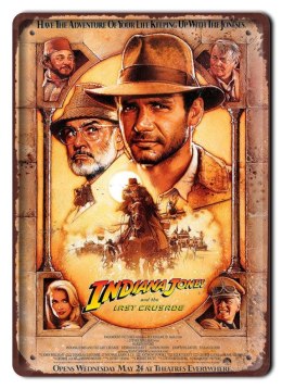 INDIANA JONES METALOWY SZYLD PLAKAT RETRO #08616