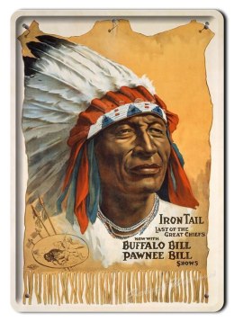 INDIANIN METALOWY SZYLD PLAKAT VINTAGE RETRO #01694
