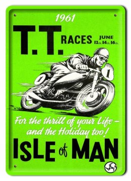 ISLE OF MAN METALOWY SZYLD PLAKAT RETRO #08010