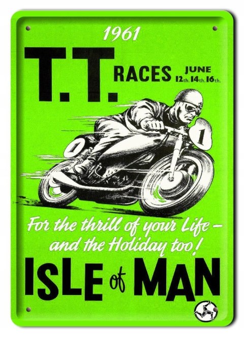 ISLE OF MAN METALOWY SZYLD PLAKAT RETRO #08010