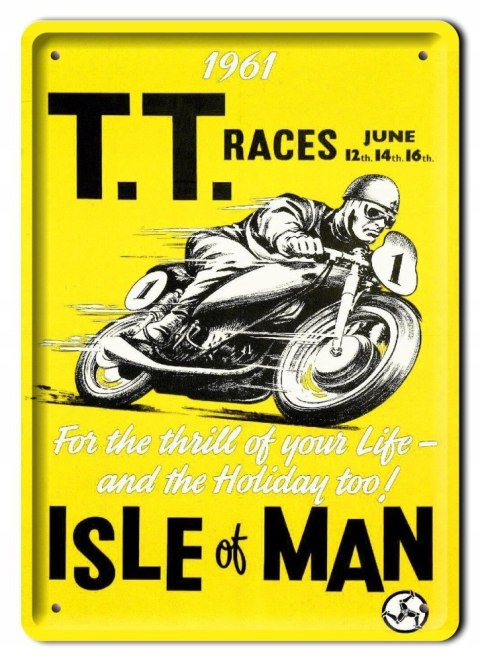 ISLE OF MAN METALOWY SZYLD PLAKAT RETRO #08011