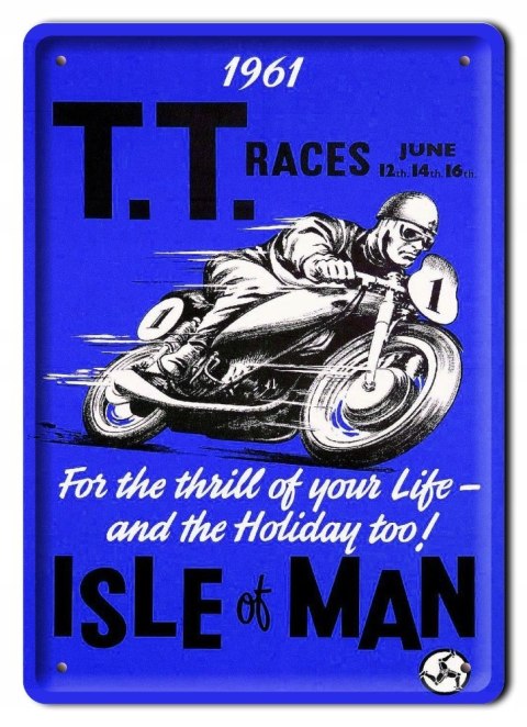 ISLE OF MAN METALOWY SZYLD PLAKAT RETRO #08013