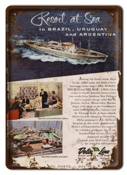 JACHT PLAKAT METALOWY SZYLD RETRO VINTAGE #10199
