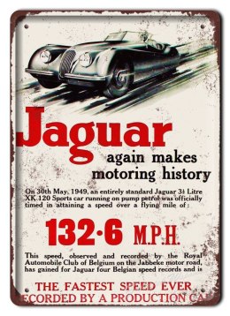 JAGUAR PLAKAT METALOWY SZYLD OBRAZEK VINTAGE RETRO #05735
