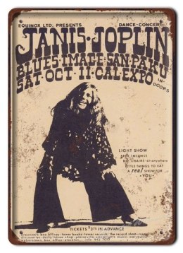 JANIS JOPLIN METALOWY SZYLD PLAKAT RETRO #06151