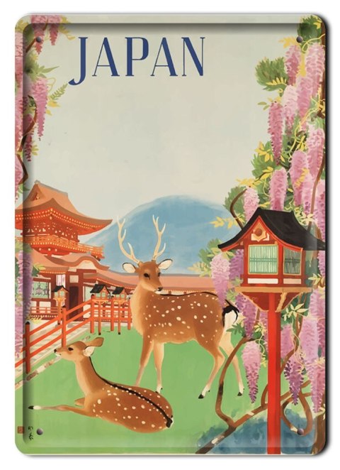 JAPONIA METALOWY SZYLD PLAKAT VINTAGE RETRO #09365