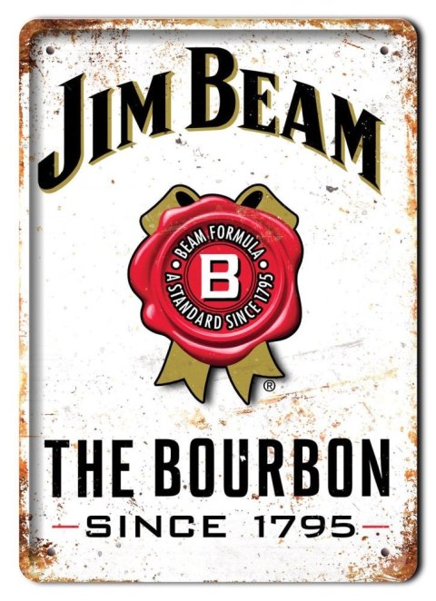 JIM BEAM WHISKEY METALOWY SZYLD PLAKAT RETRO #07349