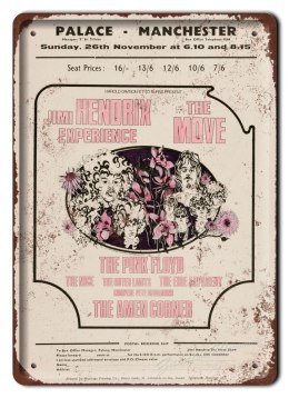 JIMI HENDRIX METALOWY SZYLD PLAKAT RETRO #06371