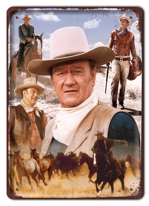 JOHN WAYNE METALOWY SZYLD PLAKAT RETRO #07923
