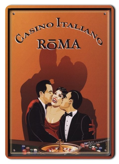 KASYNO ROMA RZYM METALOWY SZYLD RETRO #01700