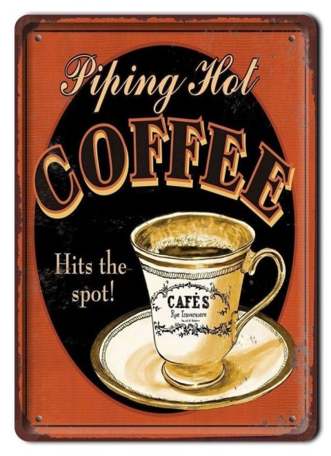 KAWA COFFEE METALOWY SZYLD PLAKAT RETRO #08559