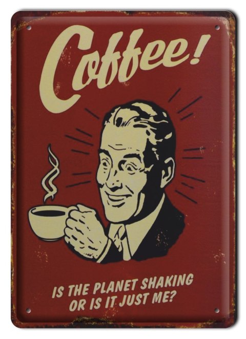 KAWA COFFEE METALOWY SZYLD PLAKAT VINTAGE #00713