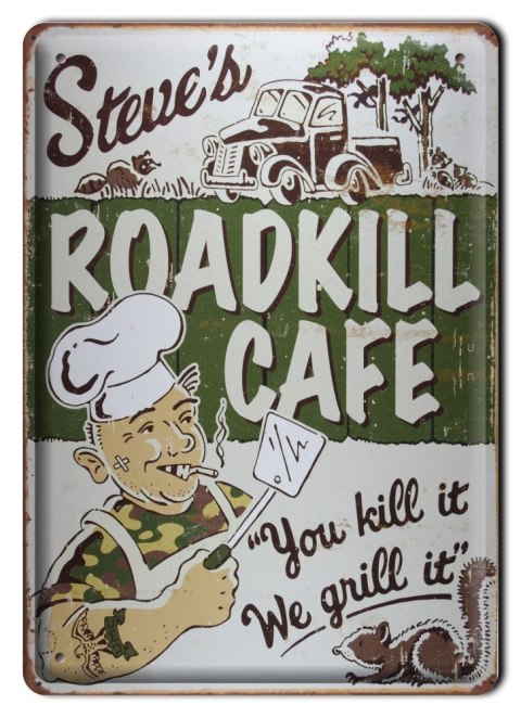 KAWA GRILL METALOWY SZYLD VINTAGE RETRO #00821
