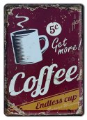 KAWA METALOWY SZYLD PLAKAT OBRAZEK VINTAGE #03062