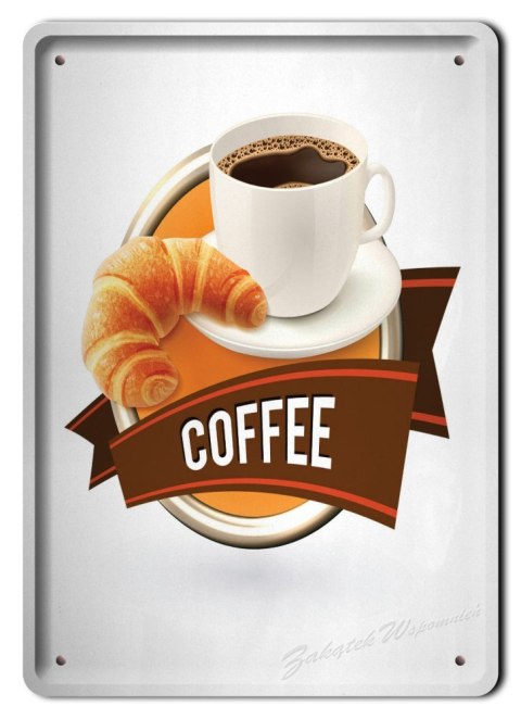 KAWA METALOWY SZYLD PLAKAT OBRAZEK VINTAGE #03826