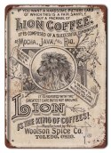 KAWA METALOWY SZYLD PLAKAT VINTAGE RETRO #06003