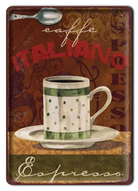 KAWA PLAKAT METALOWY SZYLD RETRO VINTAGE #10234