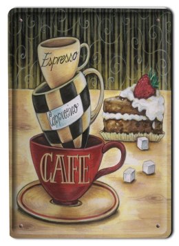 KAWA PLAKAT METALOWY SZYLD RETRO VINTAGE #11129
