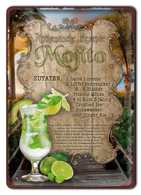KOKTAIL METALOWY SZYLD PLAKAT RETRO VINTAGE #10263