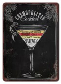 KOKTAIL METALOWY SZYLD PLAKAT RETRO VINTAGE #10970