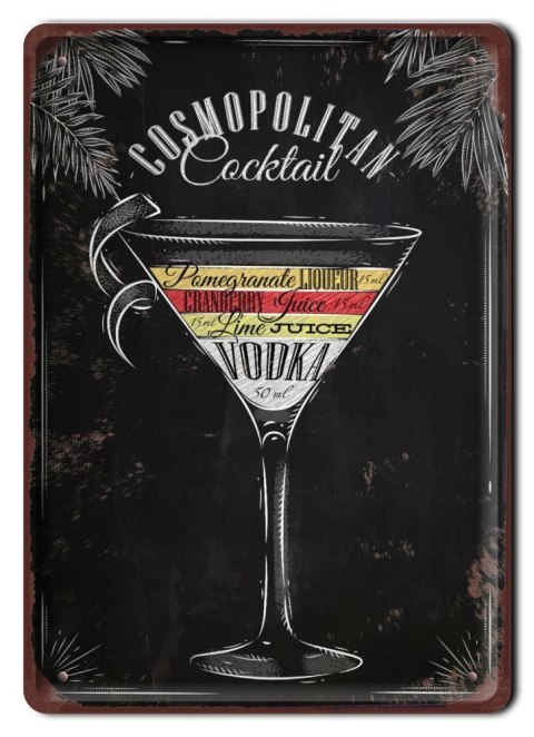 KOKTAIL METALOWY SZYLD PLAKAT RETRO VINTAGE #10970
