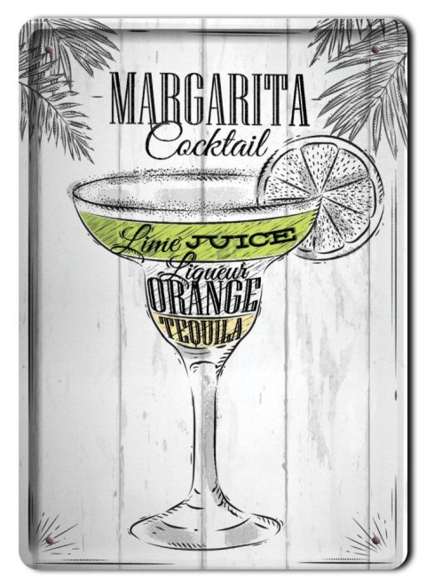 KOKTAIL PLAKAT METALOWY SZYLD RETRO VINTAGE #10980