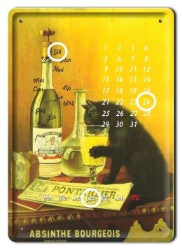 KOT KALENDARZ METALOWY SZYLD PLAKAT RETRO #06686