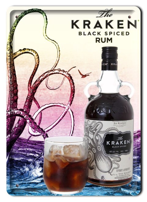 KRAKEN RUM PLAKAT METALOWY SZYLD RETRO #07249