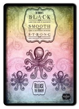 KRAKEN RUM PLAKAT METALOWY SZYLD RETRO #07252