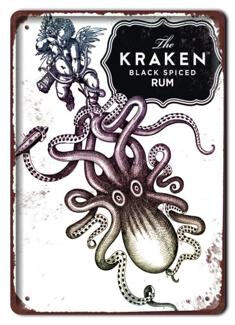 KRAKEN RUM PLAKAT METALOWY SZYLD RETRO #07253