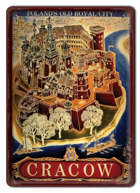 KRAKÓW PLAKAT METALOWY SZYLD OBRAZEK RETRO #20274