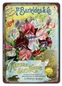 KWIATY METALOWY SZYLD OBRAZEK VINTAGE RETRO #09788
