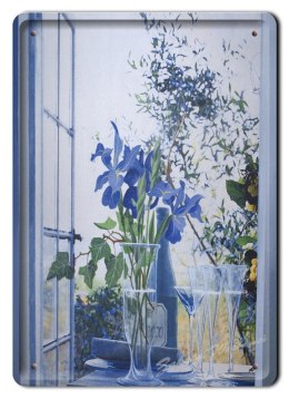 KWIATY METALOWY SZYLD PLAKAT OBRAZEK RETRO #03500