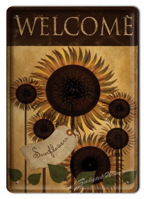 KWIATY METALOWY SZYLD PLAKAT OBRAZEK RETRO #04926