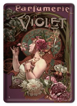 KWIATY PLAKAT METALOWY SZYLD OBRAZEK RETRO #20277