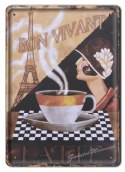 LATTE KAWA METALOWY SZYLD PLAKAT VINTAGE #03174