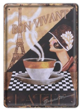 LATTE KAWA METALOWY SZYLD PLAKAT VINTAGE #03174