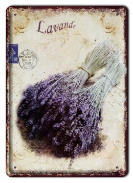LAWENDA KWIATY METALOWY SZYLD PLAKAT RETRO #01093