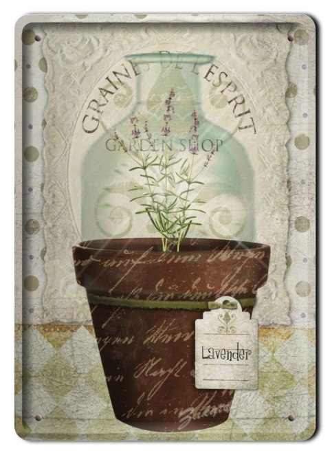 LAWENDA METALOWY SZYLD PLAKAT RETRO #04875