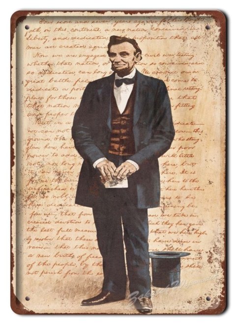 LINCOLN METALOWY SZYLD OBRAZEK VINTAGE RETRO #05447