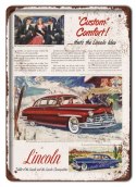 LINKOLN METALOWY SZYLD PLAKAT OBRAZEK RETRO #06185