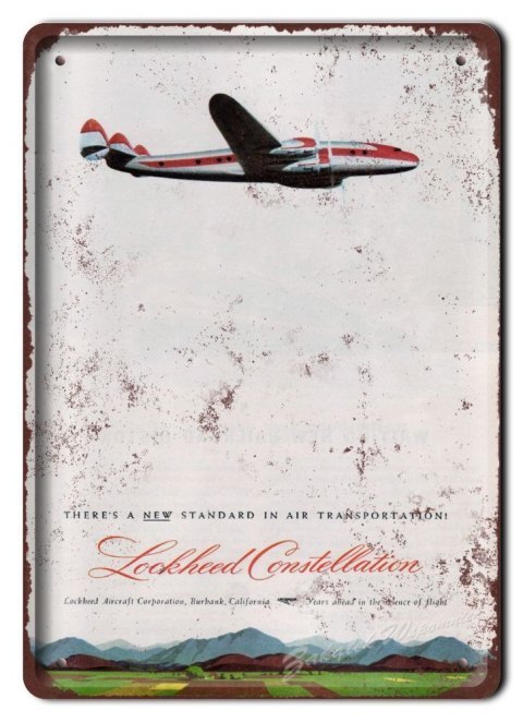 LOCKHEED METALOWY SZYLD PLAKAT RETRO #06223